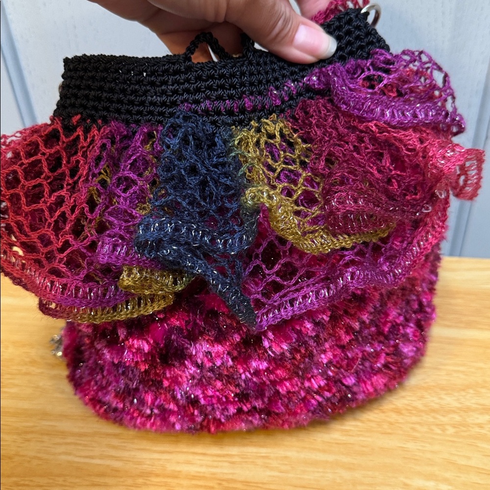 Handmade Multicolor Ruffled Women's Bag - Picture 5 of 17